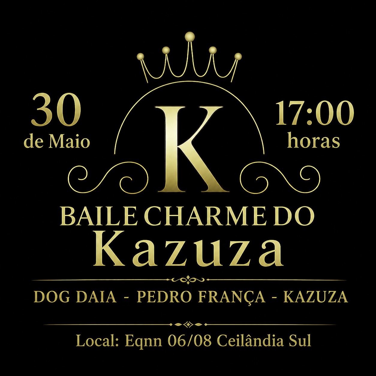 Flyer Secundário de BAILE CHARME DO KAZUZA